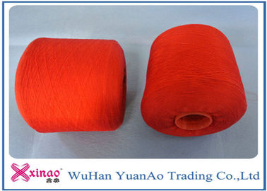 Red / Yellow / Black Colored Polyester Yarn , Strong Ring Spun Polyester Yarn 