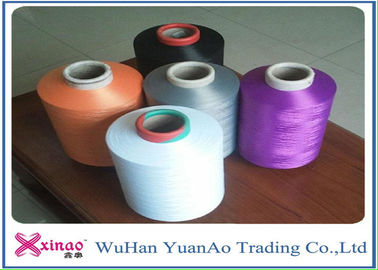 Eco Friendly Ring Spun Polyester Draw Textured Yarn Dyed Flame Retardant 